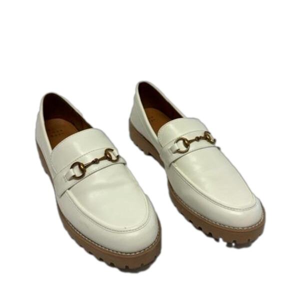 A New Day Danica Platform Slip On Loafers Off White Cream Size 11 Neutral Preppy - Picture 1 of 10